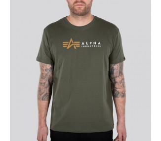 Tričko Alpha Industries Alpha Label T Olive