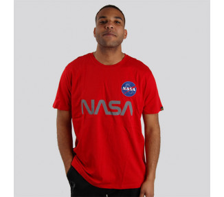 Pánské tričko alpha industries NASA Reflective T-Shirt Red