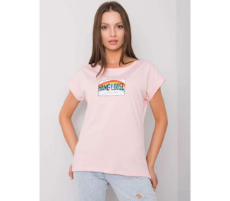 Dámské tričko s potiskem ALOHA světle růžové 