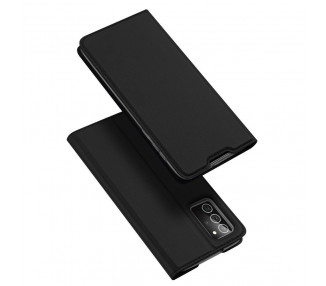 Dux Ducis Skin Leather case, knížkové pouzdro, Samsung Galaxy Note 20, černé