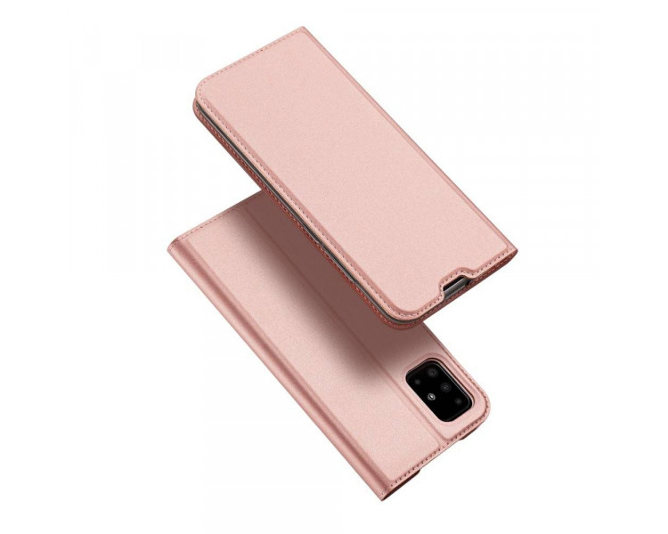 Dux Ducis Skin Leather case, knížkové pouzdro, Samsung Galaxy M51, růžové