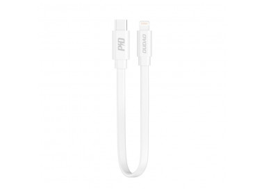 Dudao krátký kabel USB typu C - Lightning, 65 W, 28 cm, bílý (L6XE bílý)
