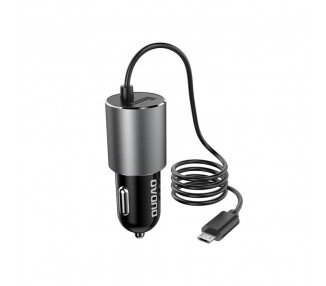 Dudao USB nabíječka do auta s kabelem Micro-USB, 3,4 A, černá (R5Pro M)