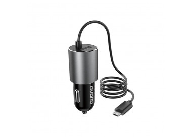 Dudao USB nabíječka do auta s kabelem Micro-USB, 3,4 A, černá (R5Pro M)