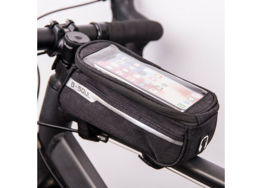 Vodotěsná taška na kolo s držákem telefonu, černá