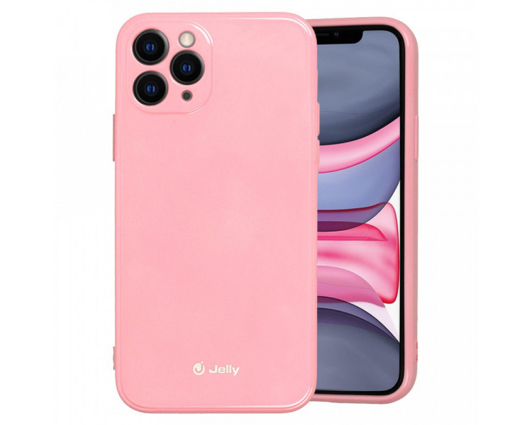 Jelly case iPhone 11, světle růžový