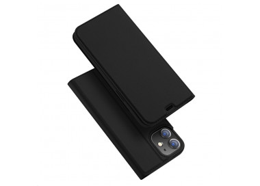 Dux Ducis Skin Leather case, knížkové pouzdro, iPhone 12 Mini, černé