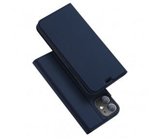 Dux Ducis Skin Leather case, knížkové pouzdro, iPhone 12 Mini, modré