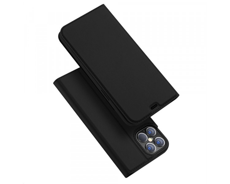 Dux Ducis Skin Leather case, knížkové pouzdro, iPhone 12 Pro MAX, černé