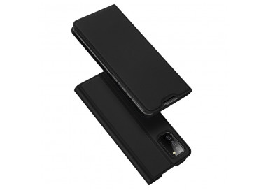 Dux Ducis Skin Leather case, knížkové pouzdro, Samsung Galaxy A02s, černé