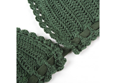Olivově zelené trojúhelníkové háčkované plavky RELLECIGA Crochet Lace 