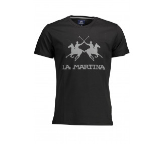 La Martina pánské tričko Barva: černá, Velikost: 2XL