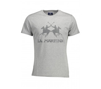La Martina pánské tričko Barva: šedá, Velikost: 2XL