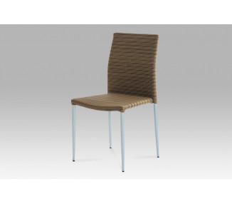 Jídelní židle SOF039 hnědá / stříbrná Autronic