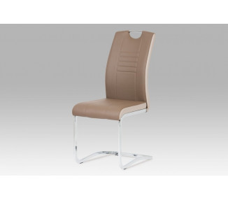 Jídelní židle DCL-406 ekokůže / chrom Autronic Cappuccino