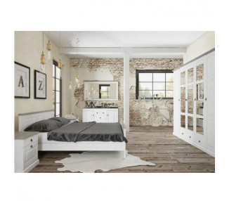 Manželská postel LIONA bílá Tempo Kondela 160 x 200 cm