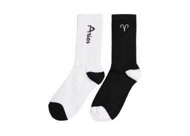 Mr. Tee Zodiac Socks 2-Pack black/white aries