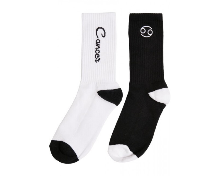 Mr. Tee Zodiac Socks 2-Pack black/white cancer