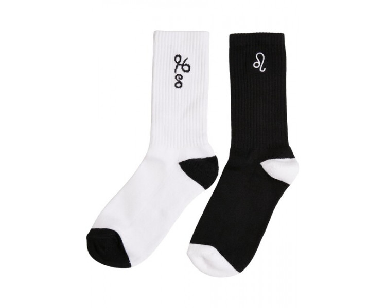 Mr. Tee Zodiac Socks 2-Pack black/white leo