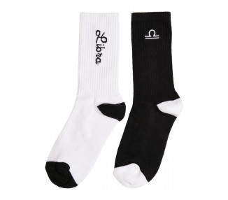 Mr. Tee Zodiac Socks 2-Pack black/white libra