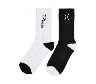Mr. Tee Zodiac Socks 2-Pack black/white pisces