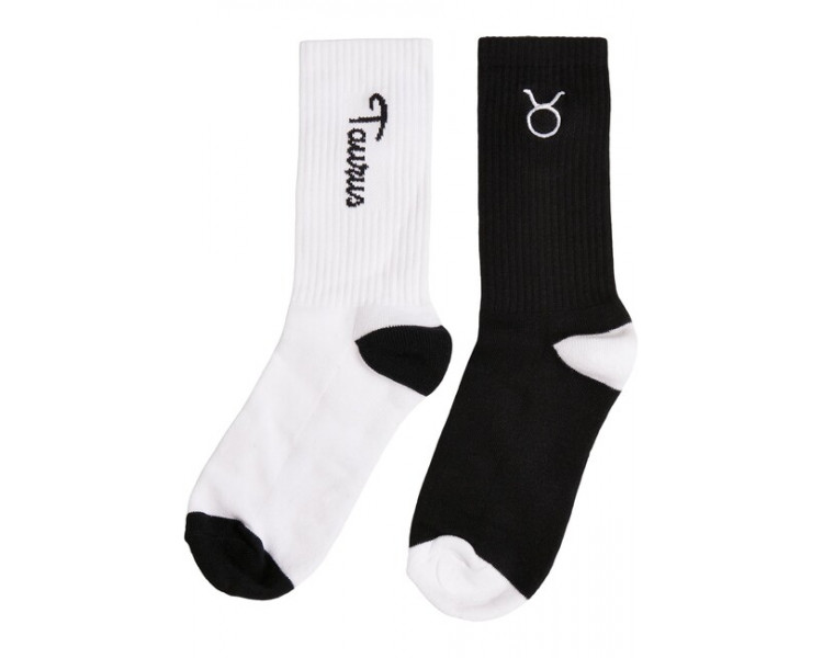 Mr. Tee Zodiac Socks 2-Pack black/white taurus