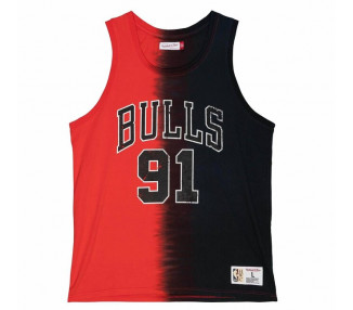 Mitchell & Ness tank top Chicago Bulls Tie Dye Cotton N&M Tank red/black