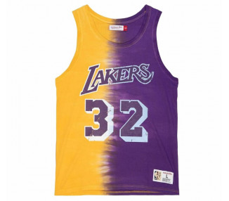 Mitchell & Ness tank top Los Angeles Lakers Tie Dye Cotton N&M Tank purple/yellow