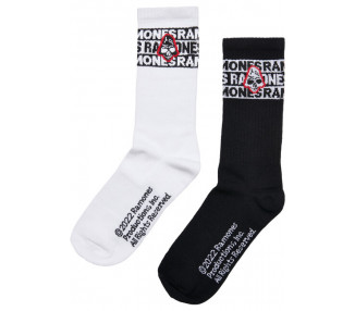 Mr. Tee Ramones Skull Socks 2-Pack black/white