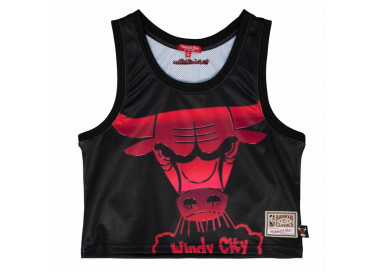 WMNS Mitchell & Ness Chicago Bulls Women's Big Face 4.0 Crop Tank black