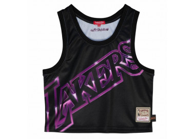 WMNS Mitchell & Ness Los Angeles Lakers Women's Big Face 4.0 Crop Tank black