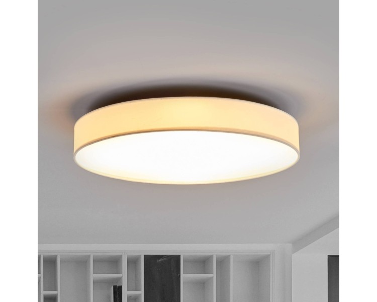  Lindby LED textilní stropní lampa Saira, 50 cm, bílá
