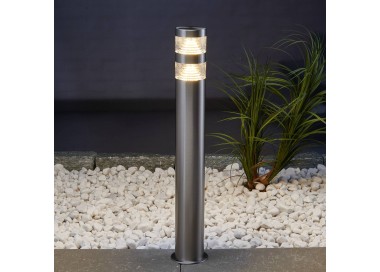  Lindby Světlo Lanea z nerezové oceli na cestu s LED diodami 60 cm