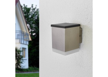  Lindby LED venkovní svítidlo Tyson, hranaté, satinované