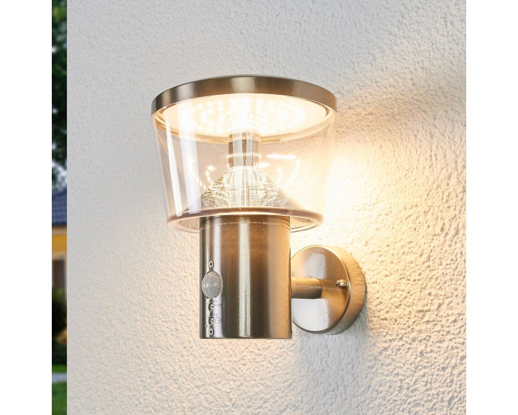  Lindby Venkovní nástěnné svítidlo se senzorem Antje s LED