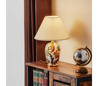  austrolux Stolní lampa Damasco se zlatem 24 karátů, Ø 30 cm
