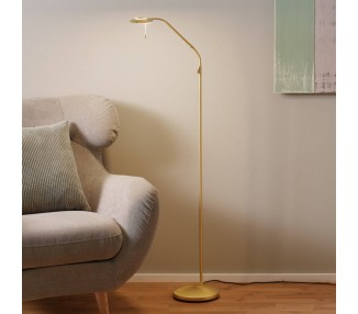  Steinhauer Mosazně zbarvená stojací lampa LED Zenit stmívač
