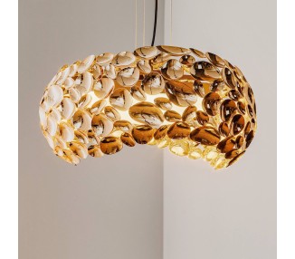  Schuller Valencia Narisa LED závěsné světlo Ø 46 cm růžově zlatá/hnědá