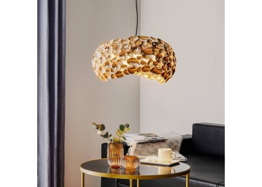  Schuller Valencia Narisa LED závěsné světlo Ø 46 cm růžově zlatá/hnědá