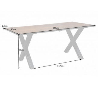 Jídelní stůl IDAIA X Dekorhome 180x90x76 cm