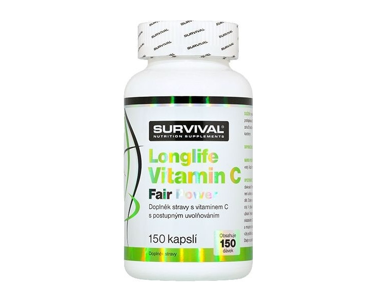 Survival LongLife Vitamin C Fair Power 150 kapslí