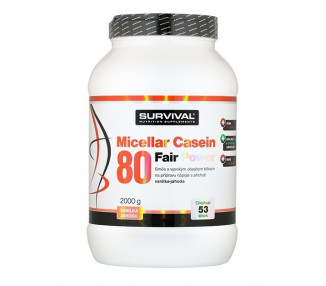 Survival Micellar Casein 80 Fair Power 2000 g ledová káva