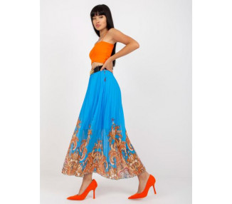 Dámská sukně s páskem maxi plisovaná MORGAN modrá 