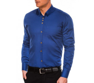 Pánská elegantní košile s dlouhým rukávem DARREL světle tmavě modrá
