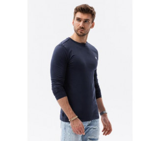 Pánské hladké tričko s dlouhým rukávem FRAZER námořnická modrá