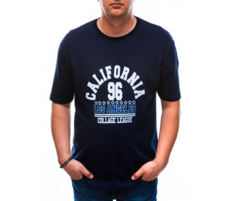Pánské tričko s potiskem Plus Size LOVEL námořnická modř