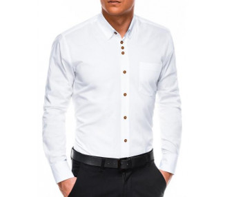 Pánská elegantní košile s dlouhým rukávem ERICK bílá