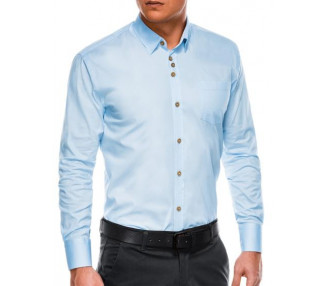 Pánská elegantní košile s dlouhým rukávem PEYTON světle modrá