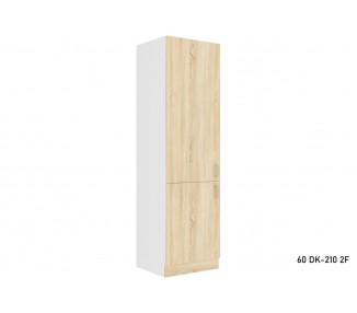  Kuchyňská skříňka vysoká AVRIL 60 DK-210 2F, 60x210x57, bílá/sonoma