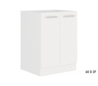  Kuchyňská skříňka dolní dvoudveřová ALBERTA 60D 2F BB, 60x82x52, bílá